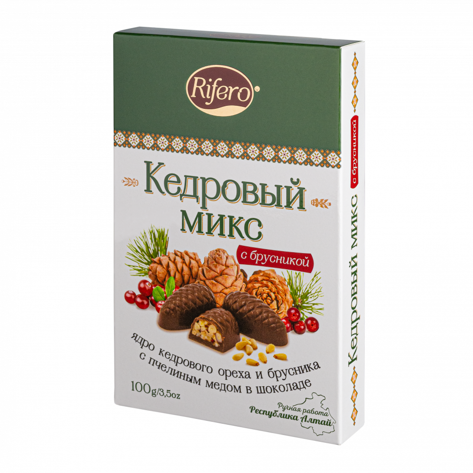  Риф и ко Конфеты "Кедровый микс БРУСНИКА" 100г    в Михайловске