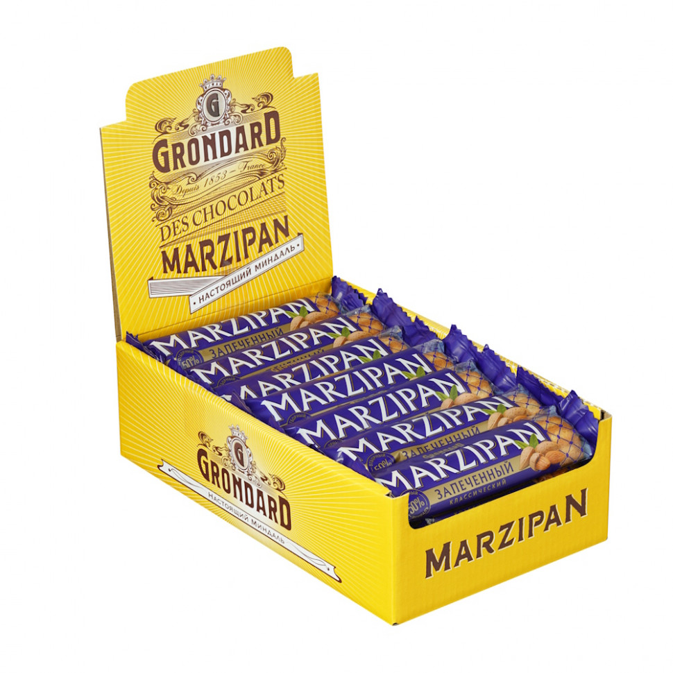  TM Grondard   (11161) Батончики НЕглазированные Марципановые Запечённые, (28шт по 40г)    в Михайловске