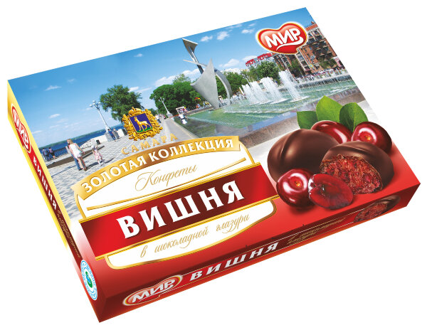 №2 КФ МИР Вишня в шоколадной глазури 160г в Михайловске